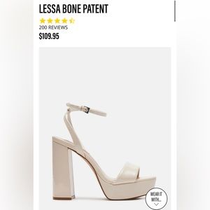 Steve Madden Lessa Bone Patent Heel/ worn 1x